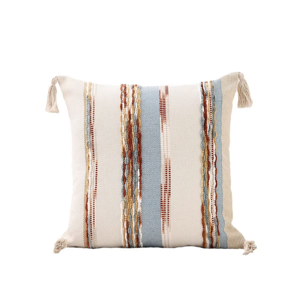 Boho Tufted Cushion Cover with Tassels