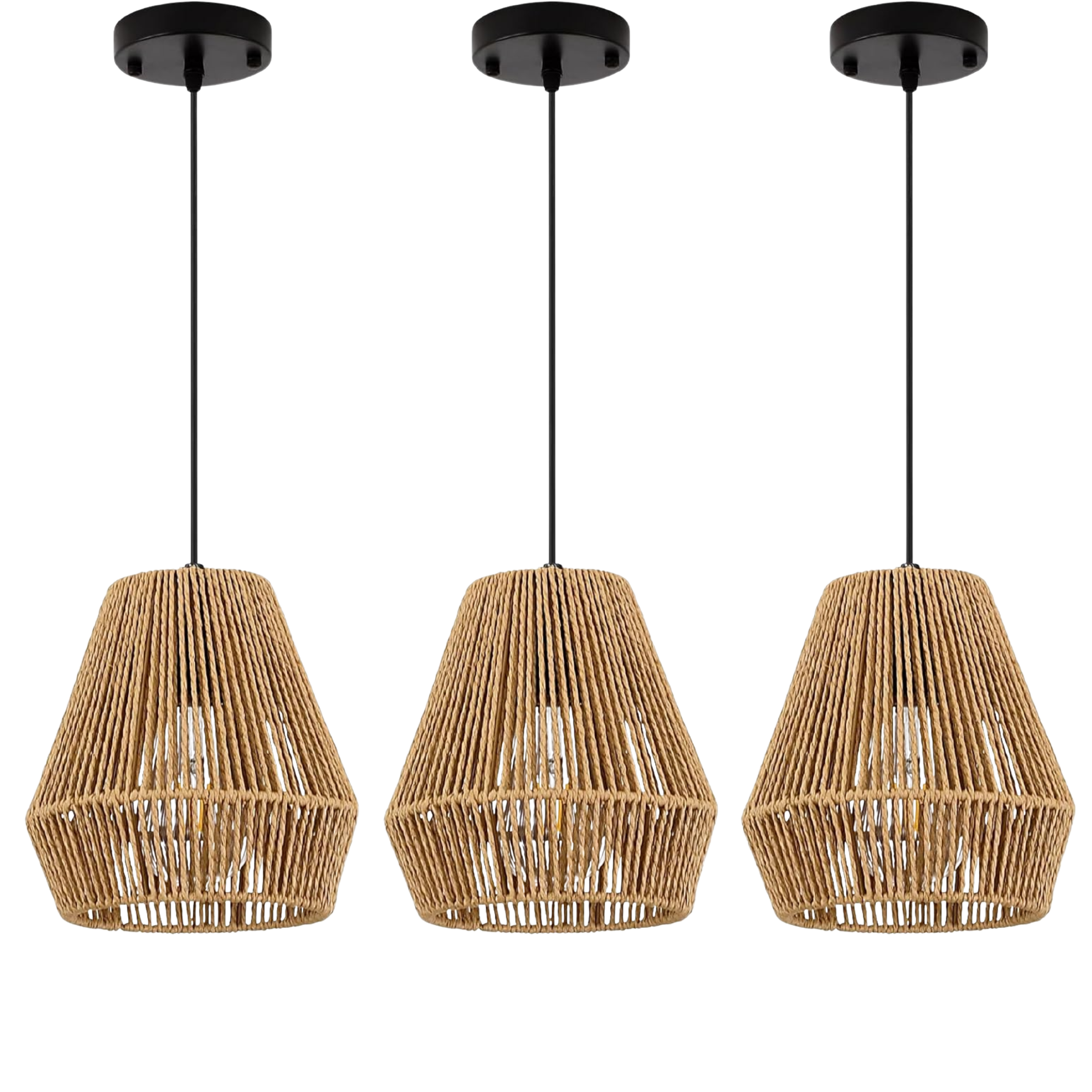 Boho Rattan Pendant Light